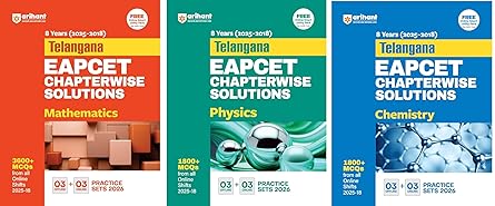 ARIHANT PUBLICATIONS TELANGANA EAPCET(EAMCET) CHAPTERWISE & TOPIIC WISE 3 BOOKS SET